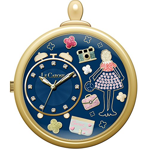 Le CaroseORCIP03 Women's Analogue Automatic Watch with Stainless Steel Strap, blue