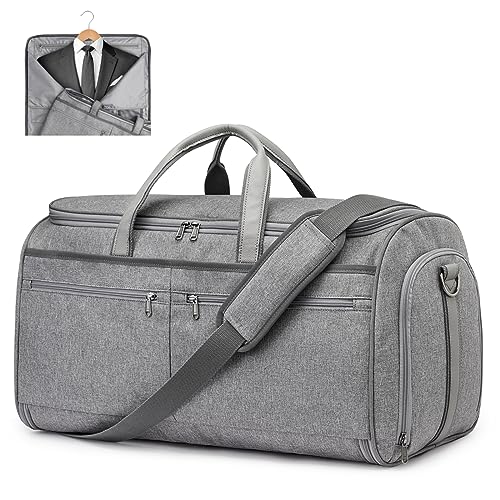 S-ZONE Unisex Cabrio Reise Kleidersack Handgepäck Kleidertasche für Männer Frauen - 2 in 1 Hängekoffer Anzugtasche Business Reisetasche