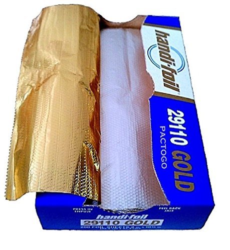 Handi-Foil 9" x 10.75" Gold Interfolded Aluminum Foil Pop-Up Sheets 200/PK (Pack of 200)