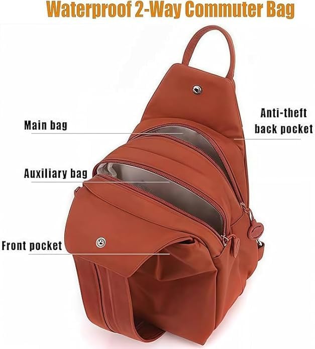 Borsa da Viaggio antifurto 3 in 1, Borsa da Viaggio Impermeabile bidirezionale, Borsa a Tracolla Convertibile Oxford di Grande capacità