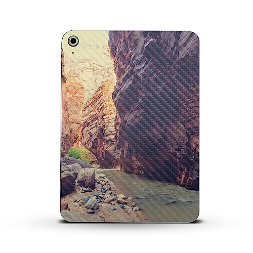 Image of MightySkins Carbon Fiber Skin Compatible with Apple iPad 10.9 inch 10th Gen (2022) Full Wrap Kit - The Narrows | Protective, Durable Textured Carbon Fiber Finish | Easy to Apply | Made in The USA