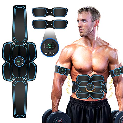 ROOTOK Electroestimulador Muscular Abdominales, Masajeador Elctrico Cinturn con USB, Estimulacin Muscular Masajeador Elctrico Cinturn Abdomen/Brazo/Piernas/Glteos