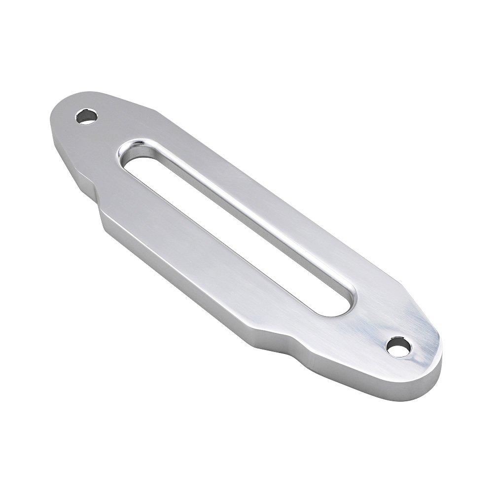 1X 10 Silver Hawse Fairlead + 1X Black Flip-Up 254mm Hawse Fairlead Mounted License Plate Holder Mounting Screw for SUV ATV UTV