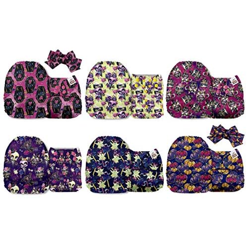 Mama Koala 3.0 Cloth Diapers for Babies with AWJ Lining, 6 Pack with 12 5-Layer Bboo(No Microfiber) Cloth Diaper Inserts - Reusable and Washable Pocket Diapers(12-My Warm Heart)