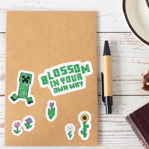 Image of Minecraft Blossom in Your Own Way Adhesive Vinyl Decals - Fun Set of Minecraft Stickers, 1 Pack (7 Count)
