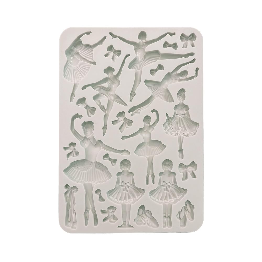 Stamperia - Silicone Mould A5 for Scrapbooks, Albums, Bullet Journals and More, Ballet, Non-Stick, Suitable for Air-Dry Clay and More, Perfect for Crafts and Gifting (The Nutcracker)