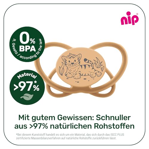 Nip - Butterfly | 0 – 6 Mesi | Confezione Da 2 Pezzi | Ciuccio Adatto All'allattamento E Adatto Ai Denti Con Scatola Ciuccio. Ciuccio Sostenibile Con Tettarella In Silicone Morbido - 5