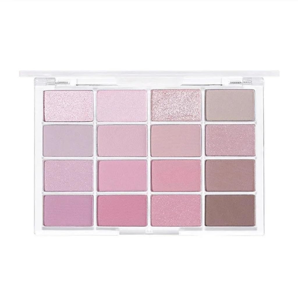 Palette d'ombres à paupières 16 couleurs maquillage des yeux rose perle brillant longue tenue