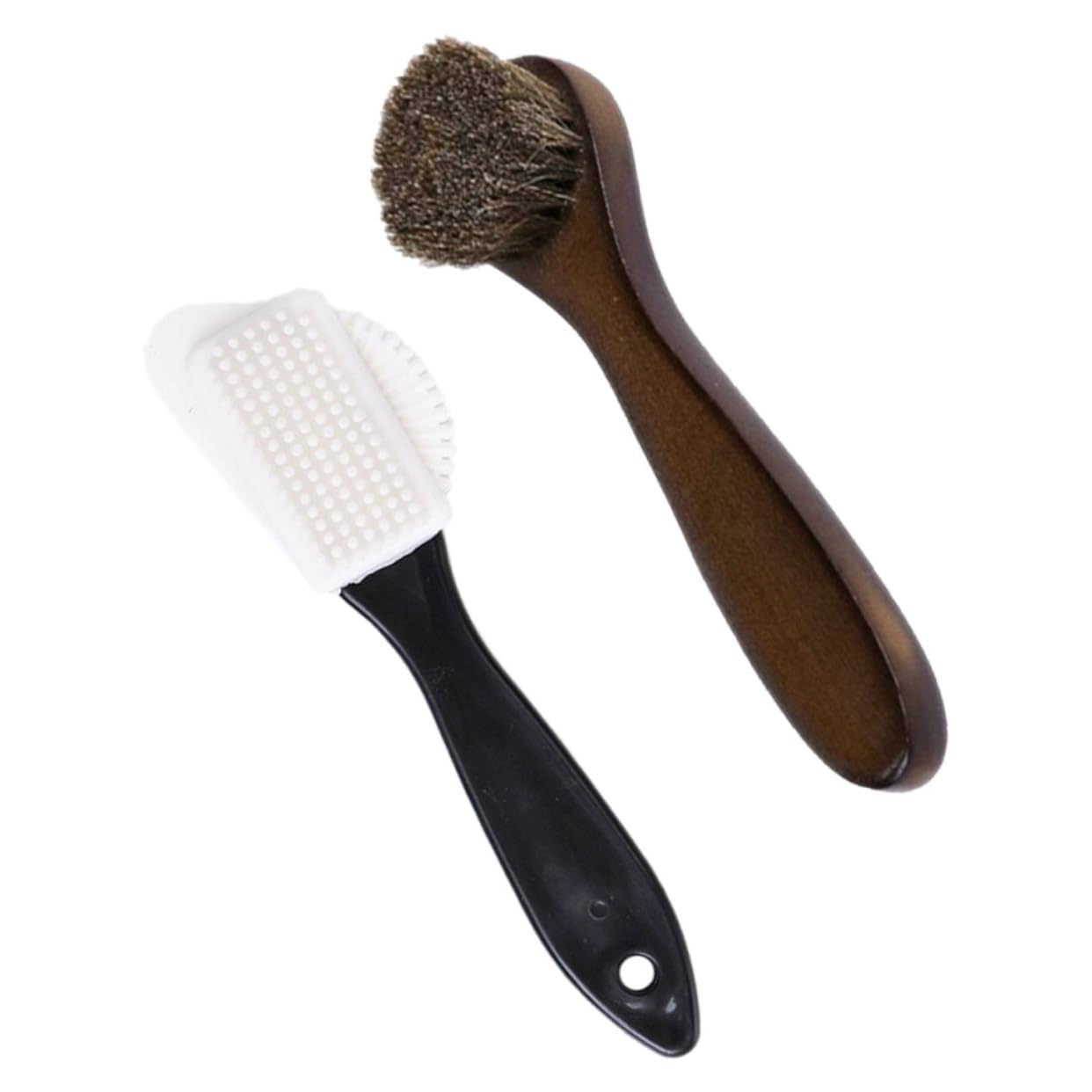 Homoyoyo 5 Set Spazzola in Setola Per Scarpe in Pelle Bianco Pulisci Stivali Spazzola Per Scarpe A Doppia Faccia Spazzola Per Camoscio Per Scarpe Macchia Scarpa Pulita Criniera 2 Pezzi * 5