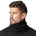 LO SHOKIM Neck Warmer Men Fleece Neck Gaiter Women Scarf Winter Double-layer Thick Knit Circle Loop Infinity Scarf Warm Windproof (Black)