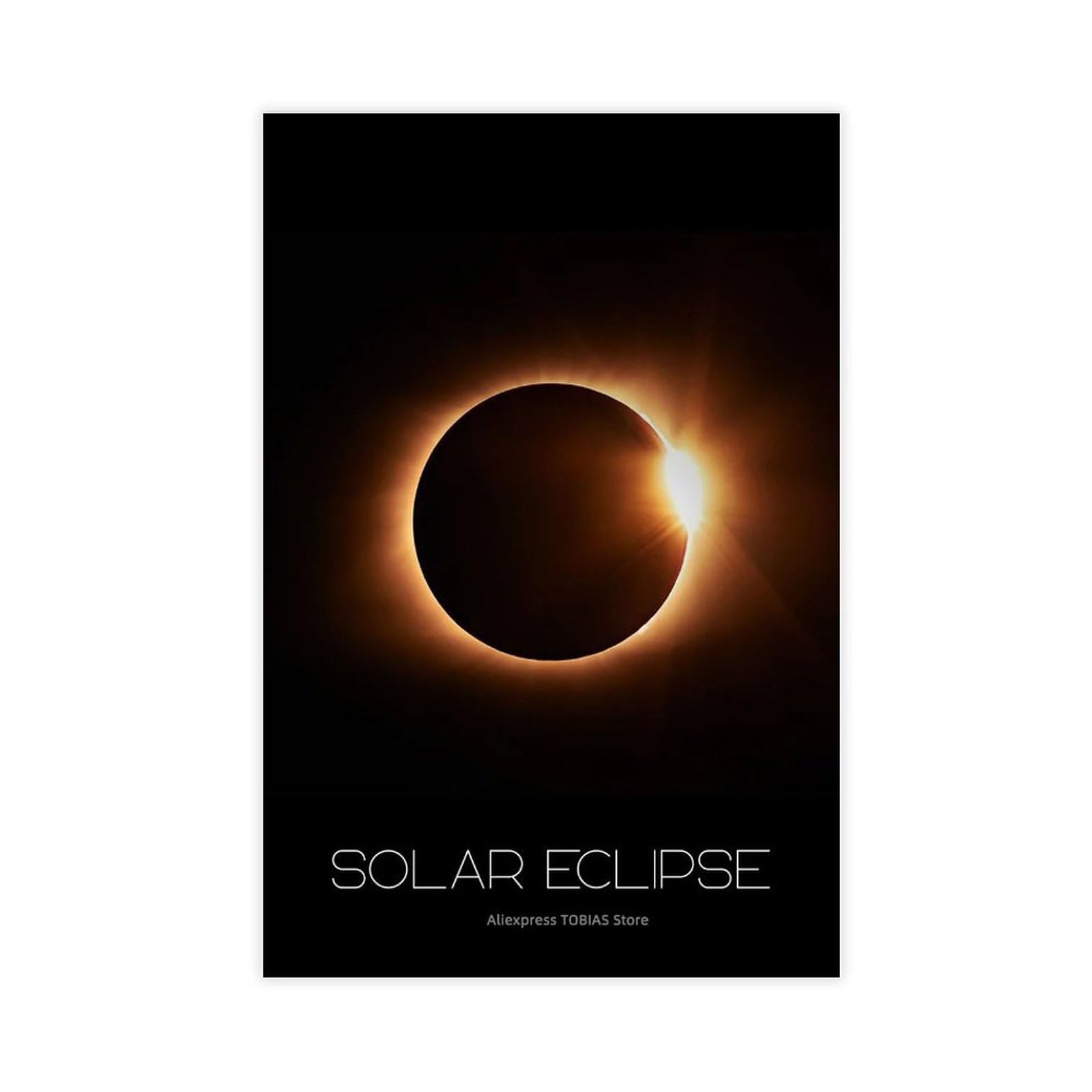 Solar Eclipse Planet School Room Educate Poster Canvas Poster Wall Art Decor Print Picture Paintings for Living Room Bedroom Decoration Unframe: 12x18inch(30x45cm)