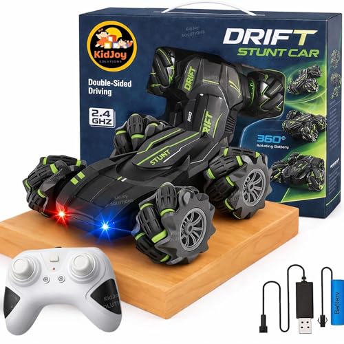 Image of Remote Control Drift Stunt Car Toy for Kids Adults 4WD Racing Fall Resistant 4x4 RC Car 360 Rotating Dual Sided Climbing High-Speed Cross-Country Battle Off Road Rechargeable