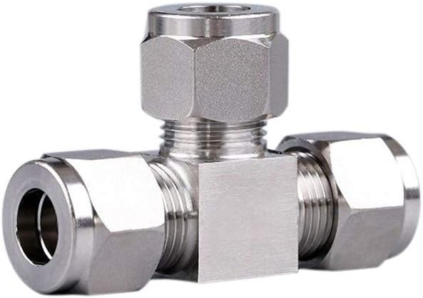 Beduan Pneumatic Stainless Steel Ferrule Compression Air Fittings Adapter Tee Ham-Let Tube Connector 3/8" 1kl-09020-PEINCH 1