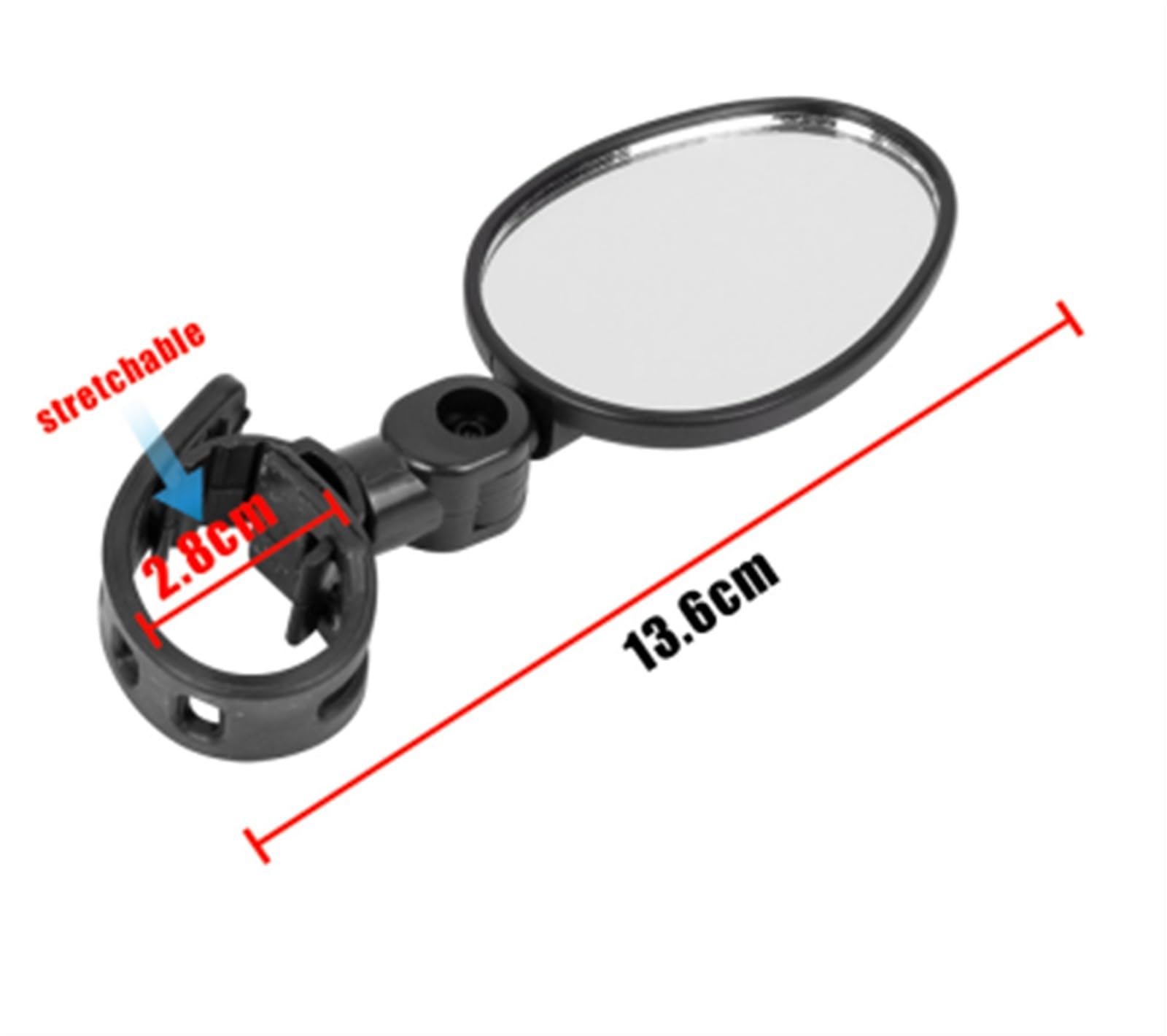 HABITZ Kompatibel for Xiaomi M365 1S PRO Mi3 Lenker-Rückspiegel, universeller Rückspiegel for Elektroroller, 360 Grad drehbar (Color : 2pc)