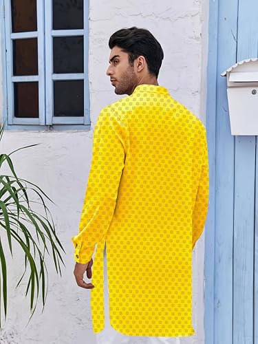 Image of BE ACTIVE Cotton Kurta for Men | Traditional and Classy Design | Indian Kurta | Full Sleeve Kurta