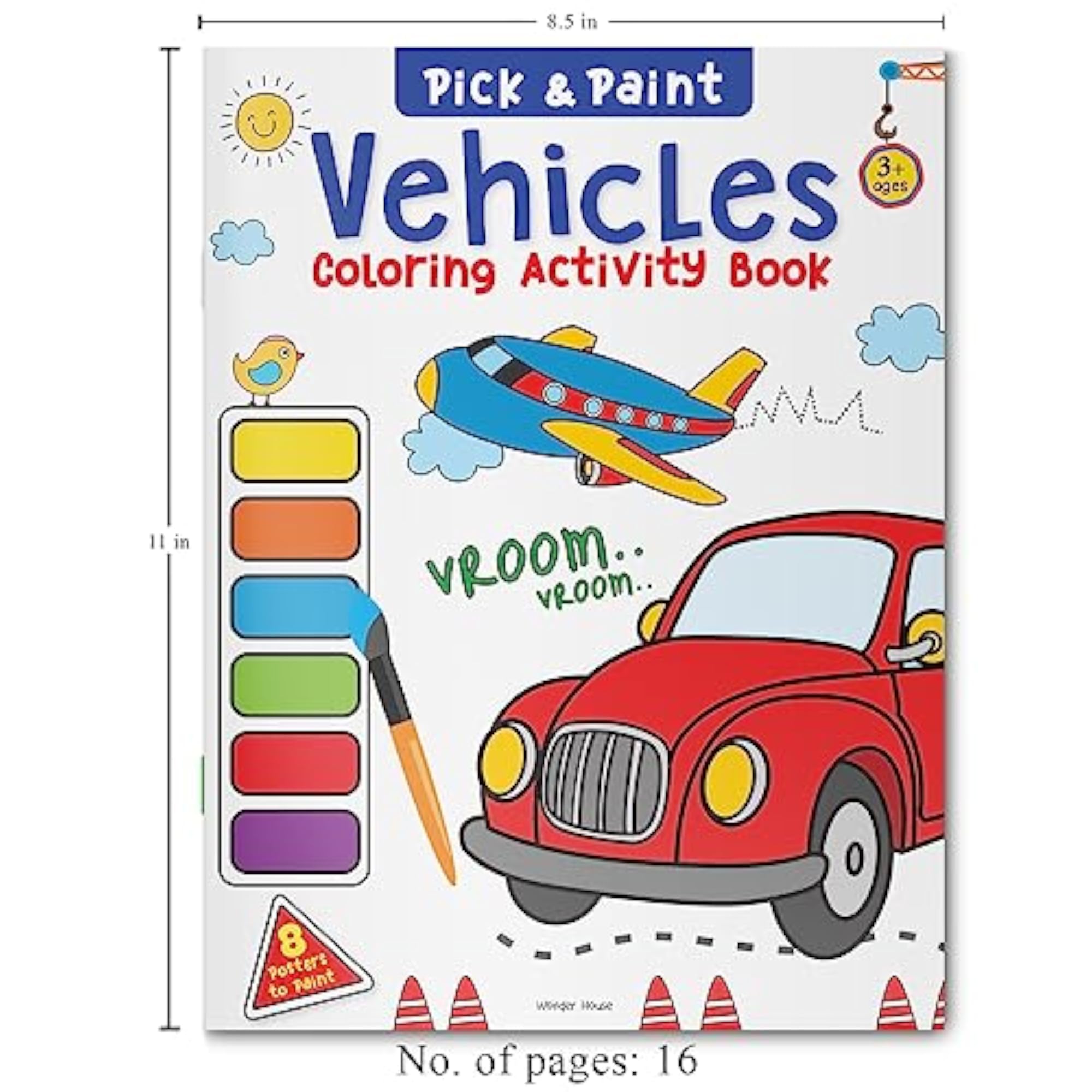 Pick and Paint Coloring Activity Book: Vehicles