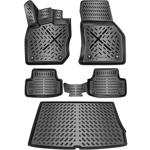 ELMASLINE Rubberen matten & kofferbakmatset voor Cupra Formentor 2020-2025, hoge rand, vloermatten + kofferbakmat