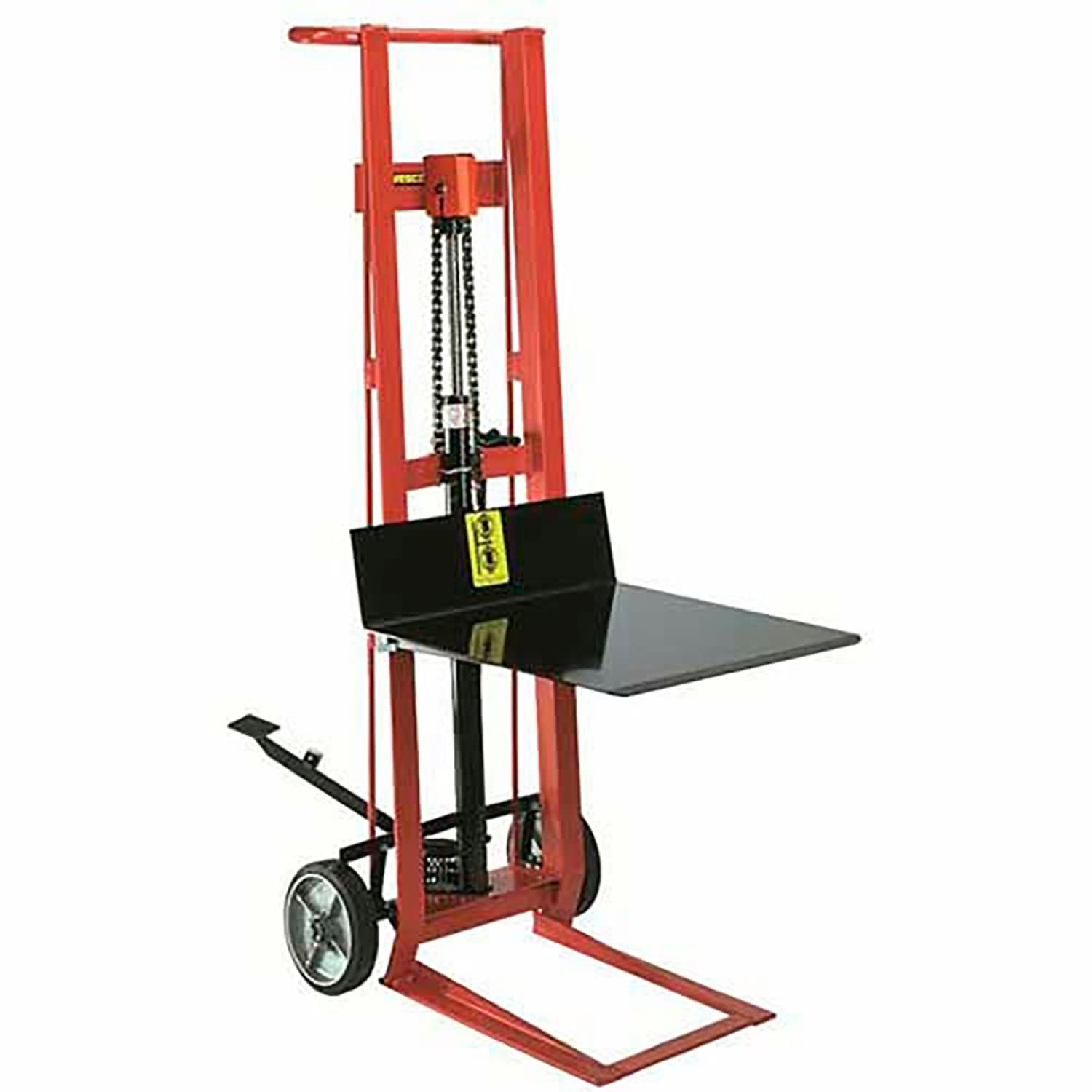Wesco 260002 Steel Frame 2 Wheeled Hydraulic Pedalift, 750-lb. Capacity, 54" Lift Height, 22" Length x 22" Width Platform: Hand Trucks: Industrial & Scientific