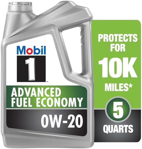 Mobil 1 Advanced Fuel Economy Full Synthetic Motor Oil 0W-20, 5 Q...