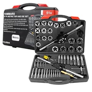 Tommars K1L95844 51-teiliges Gewindeschneider-Set