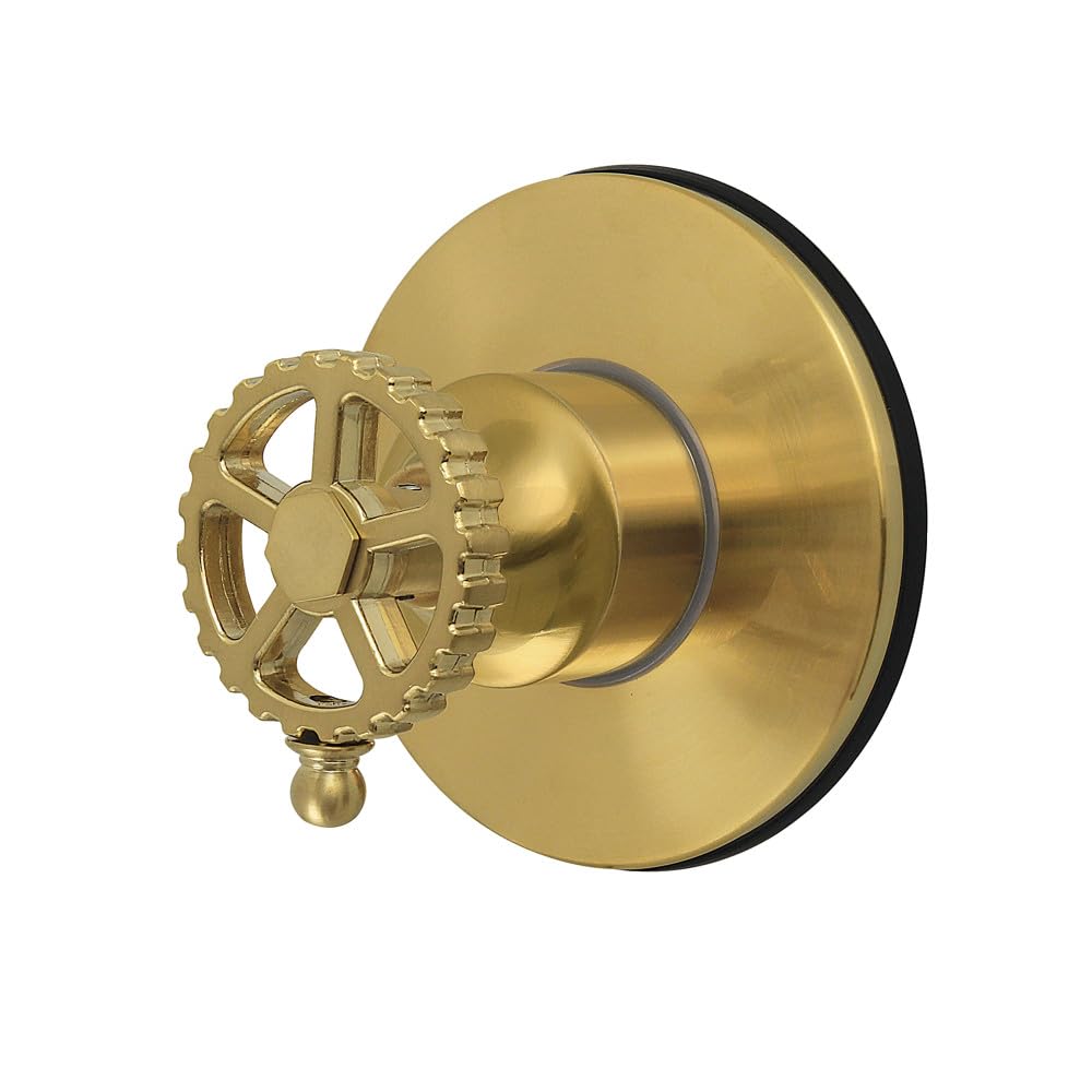 Kingston Brass KS4037CG Fuller Válvula desviadora de seis vías con kit de molduras, latón cepillado