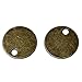 50 Antique Bronze Tone Round Circle 5/8 Inch Metal Stamping Blank and Crafting Tags 16mm Diameter Metal Blanks