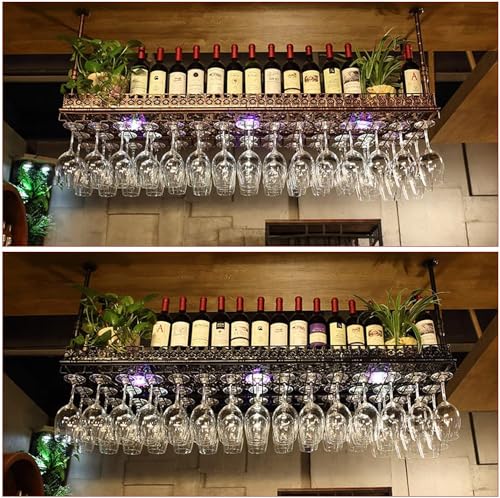 Support à bouteilles de vin suspendu pour libérer les plans de travail encombrés