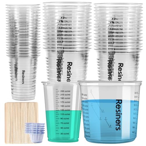 Resiners Epoxy Measuring Cups, 50PCS Resin Mixing Cups Set with Sticks - image 1