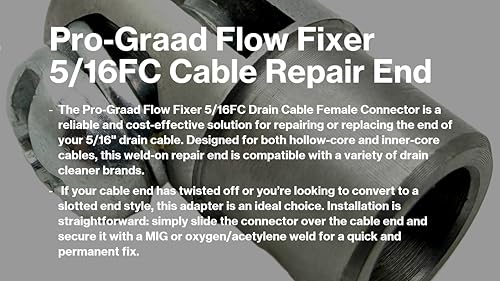 Broca de conector ranurado hembra para reparar cables rotos de máquinas de limpieza 7