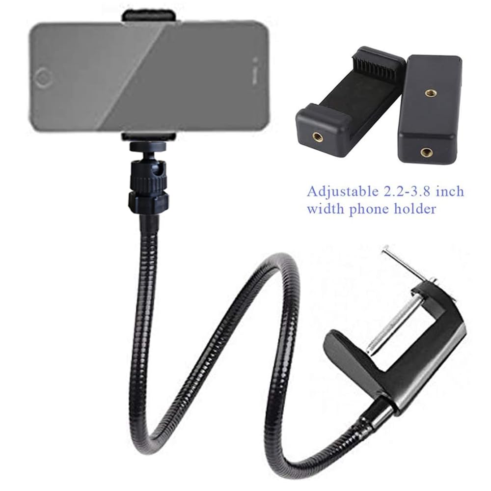 Support réglable pour Webcam et téléphone - Col de Cygne - 68,6 cm - pour Tous Les Logitech C925e C922 C930e C930 C920 C615, etc. - Filetage 68,6 cm