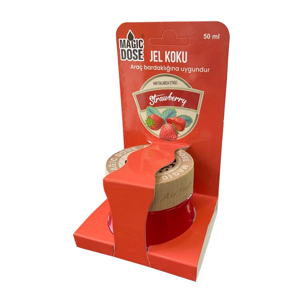 Dekoratif Ahşap Kapaklı Jel Koku Strawberry 50 ml