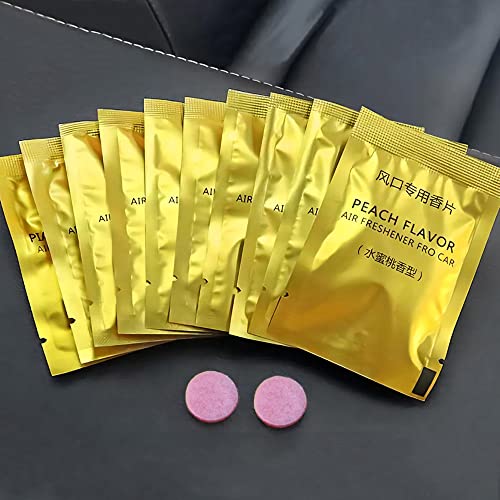 Image of ZOSTLAND 10Pcs /Pack Car Air-outlet Fragrance Packet,Fragrance Car Clip Refills,Automotive Vent Clip Refills With Aromatherapy,Fragrances For Vehicle Deodorizing and Air Freshening (10pcs Peach)