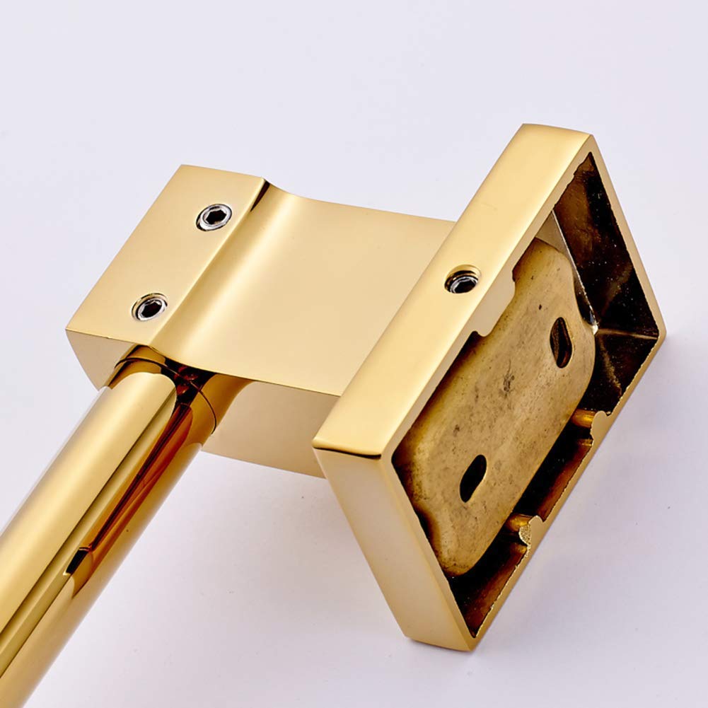 Portasciugamani Europeo Tutto in Rame,Portasciugamani Unipolare Oro,Portasciugamani con Superficie Spazzolata Antiruggine Antisbiadimento per Ufficio.Punch Free/K/40Cm(16Inch)