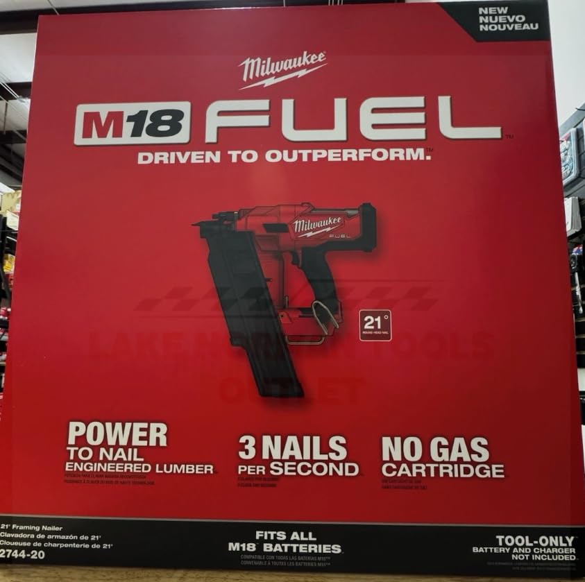 Milwauke M18 FUEL 21-Degree Framing Nailer (Tool Only) New