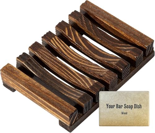 Kelebs Natural Wooden Soap Dish for Shower or Sink, Zero Waste, Plastic Free image 3