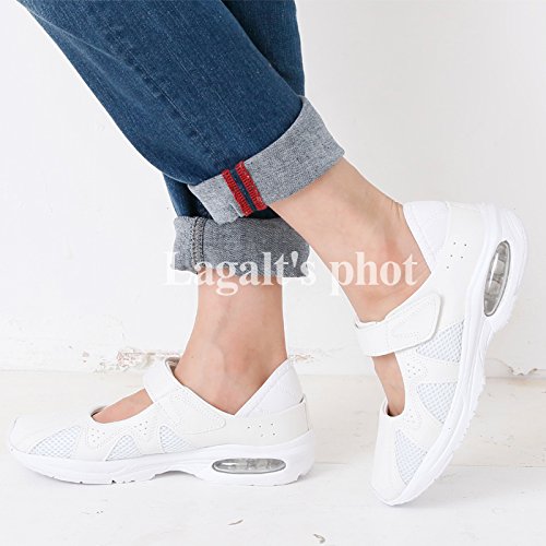 最安値 ラガルト ナースシューズ ベルクロ 2way スニーカー オフィス 仕事 事務 介護 看護 軽量 S 22 5 23 0cm ホワイトの価格比較