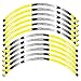 Abziehbilder Motorrad Felgenstreifen Radaufkleber 12 Streifen Vorne Hinten Doppelseitiges Felgenband Für Yamaha Für TMAX530 TMAX500 TMAX 500 530 Aufkleber (Color : 6)
