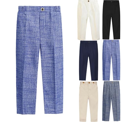 Casual Pants for Boys Toddlers Baggy School Uniform Pant Elastic Waist Wide Leg Trouser Back to School Outfits