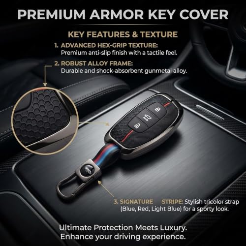 Image of Coll of Fest Luxury Metal Silicon Key Cover Compatible with Hyundai Creta i10 Grand i20 Elite i20 Active Xcent Verna 4s, Tucson Elantra Grand i10 Nios 3 Button Smart Key Glow in the Dark