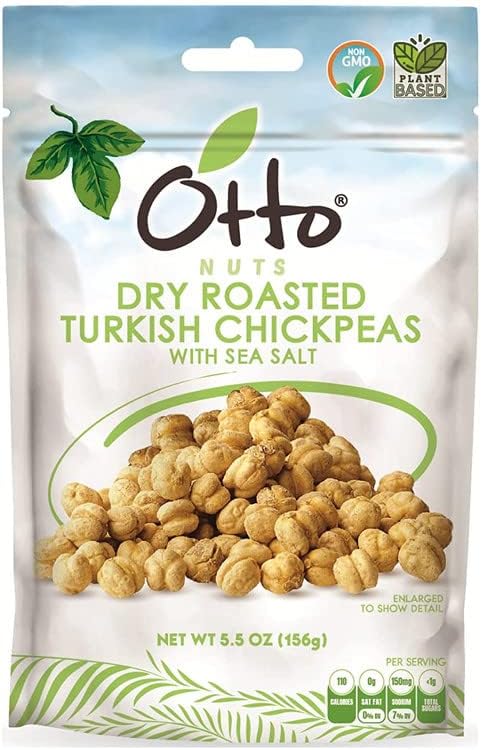 Otto Nuts - Dry Roasted Turkish Chickpeas with Sea Salt, Non-GMO Naturally Vegan Snack, High Protein | 5.5 OZ with Resealable Bag
