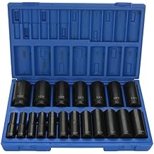 Grey Pneumatic 1719D 1/2" Drive 19-Piece 12-Point Deep Length Fractional Socket Set