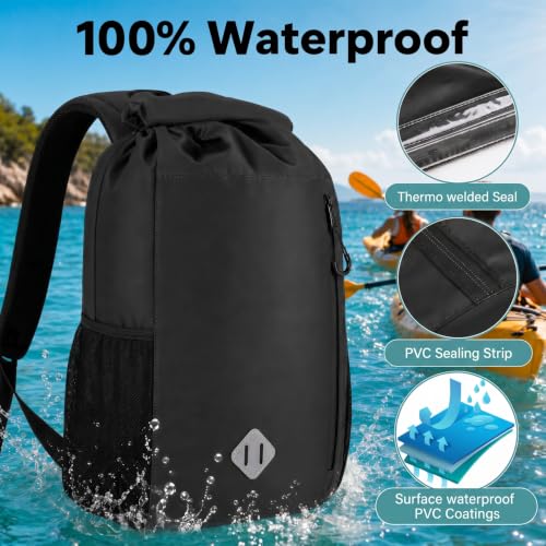 Mochila Bolsa Seca Impermeable de 20L con Riñonera y Funda para Teléfono miniatura 5