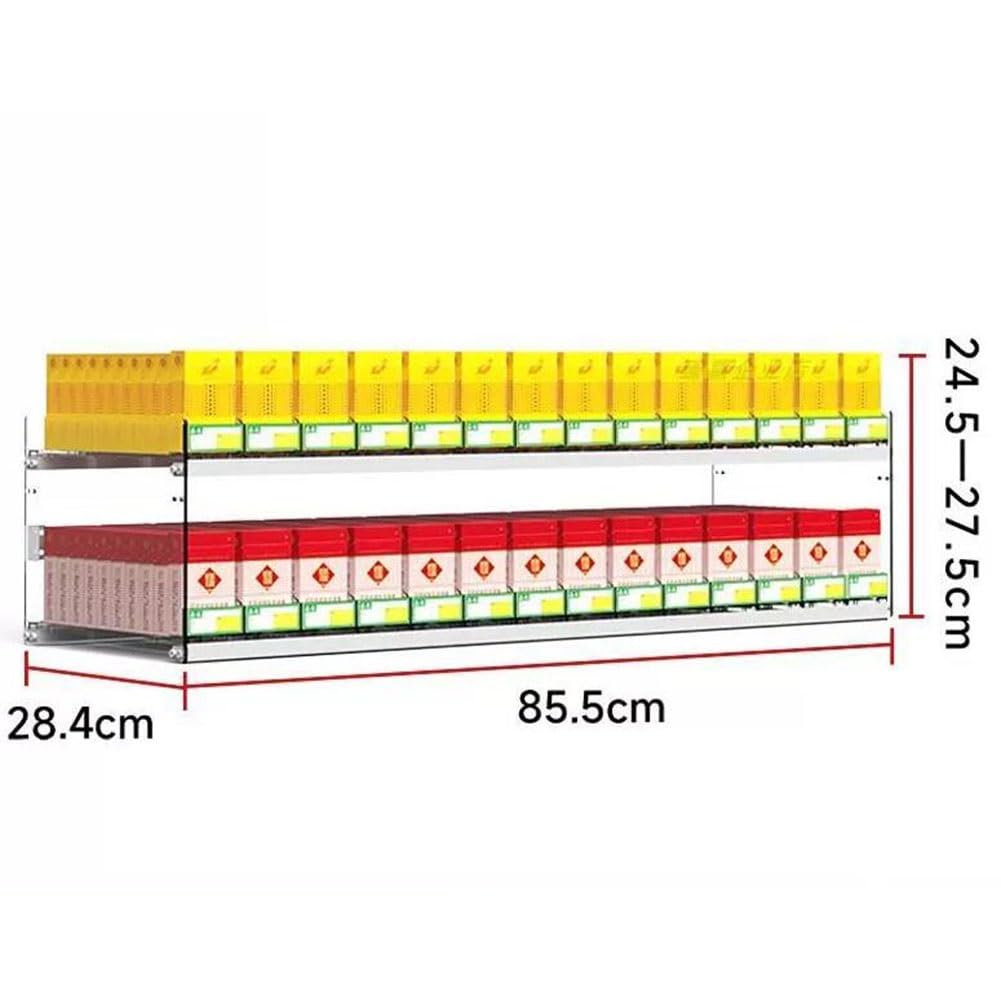 Generisch Zigarettenetui aus transparentem Acryl mit automatischem Drücker | Verkaufsständer für Supermärkte und Geschäfte | 85,5 x 28,4 x 27,5 cm, stoßfestes Design