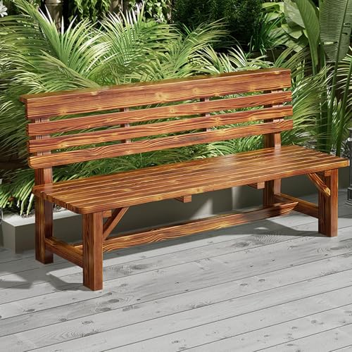 Banc de jardin extérieur en métal et bois idéal pour balcon