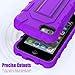 ZoneFoker for iPod Touch 7th Generation Case, iPod Touch 6th / 5th Generation Case Heavy Duty Shockproof Rugged Cover for Apple iPod Touch 7/6/5 Generation Case Purple