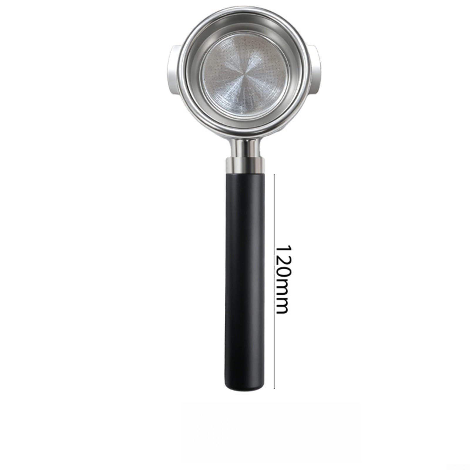 Portafiltro per espresso, manico a doppio beccuccio da 58 mm, in acciaio inossidabile 304 con legno di noce, compatibile con Petrus 3888/3992, impugnatura ergonomica per una ricca estrazione