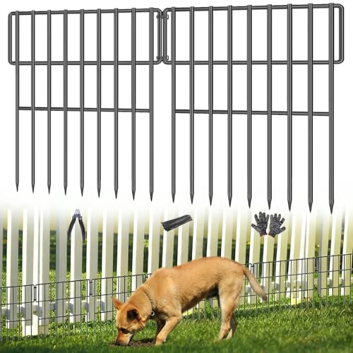 25 Panels Garden Fencing Animal Barrier, 17in (H) X 27ft
