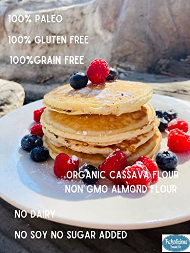 Paleolicious Paleo Pancake And Waffle Mix | Low Carb Waffle & Pancake Mix For Perfect Fluffy Pancakes | 100% Gluten-Free, Grain-Free Paleo & Keto | Made Of Organic & Non-Gmo Ingredients | No Sugar, Preservatives, Dairy, Or Soy 11 Oz #TOP2