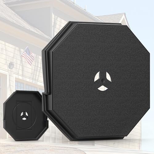 Vinyl Siding Mounting Blocks, Octagon Siding Mount for Outdoor Light, Black (1 Pack)