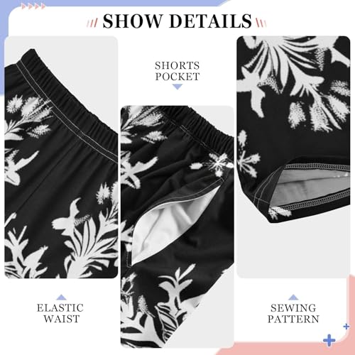 ZZXXB Snow Pattern Boys Long Pants Soft Trousers Elastic Waist Kids Lounge Bottoms with Pockets S-XL4